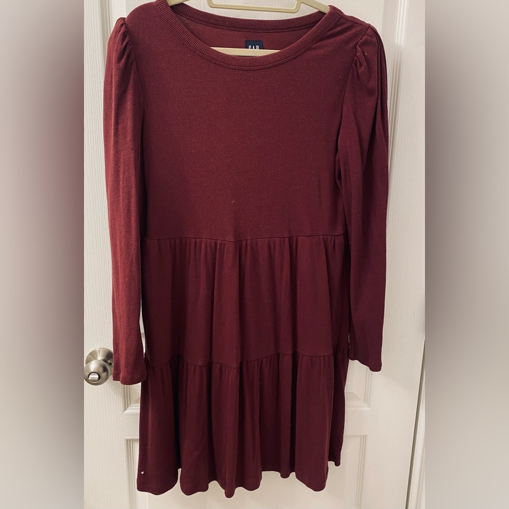 GAP Maroon Ribbed Dress